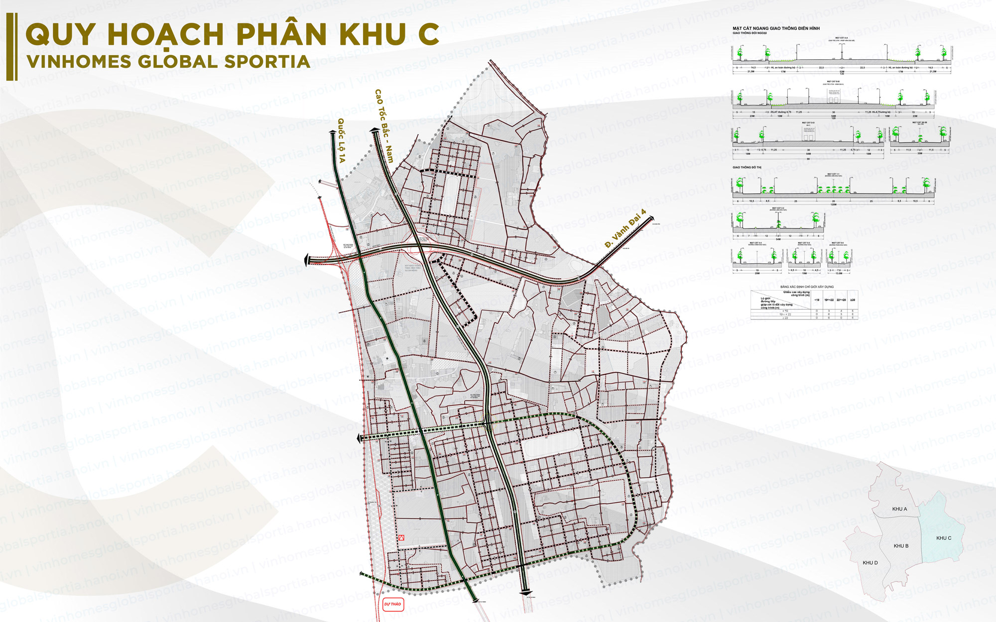 Quy hoach PK C Vinhomes Global Sportia