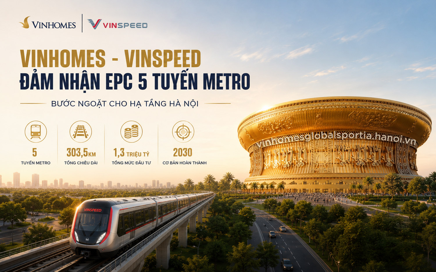 Vinhomes trien khai Metro Hanoi