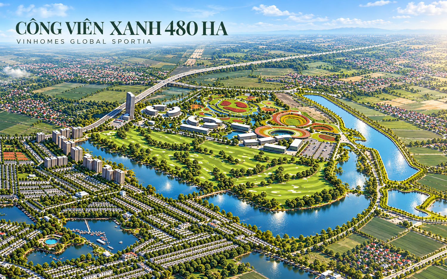 Cong vien xanh Vinhomes Global Sportia